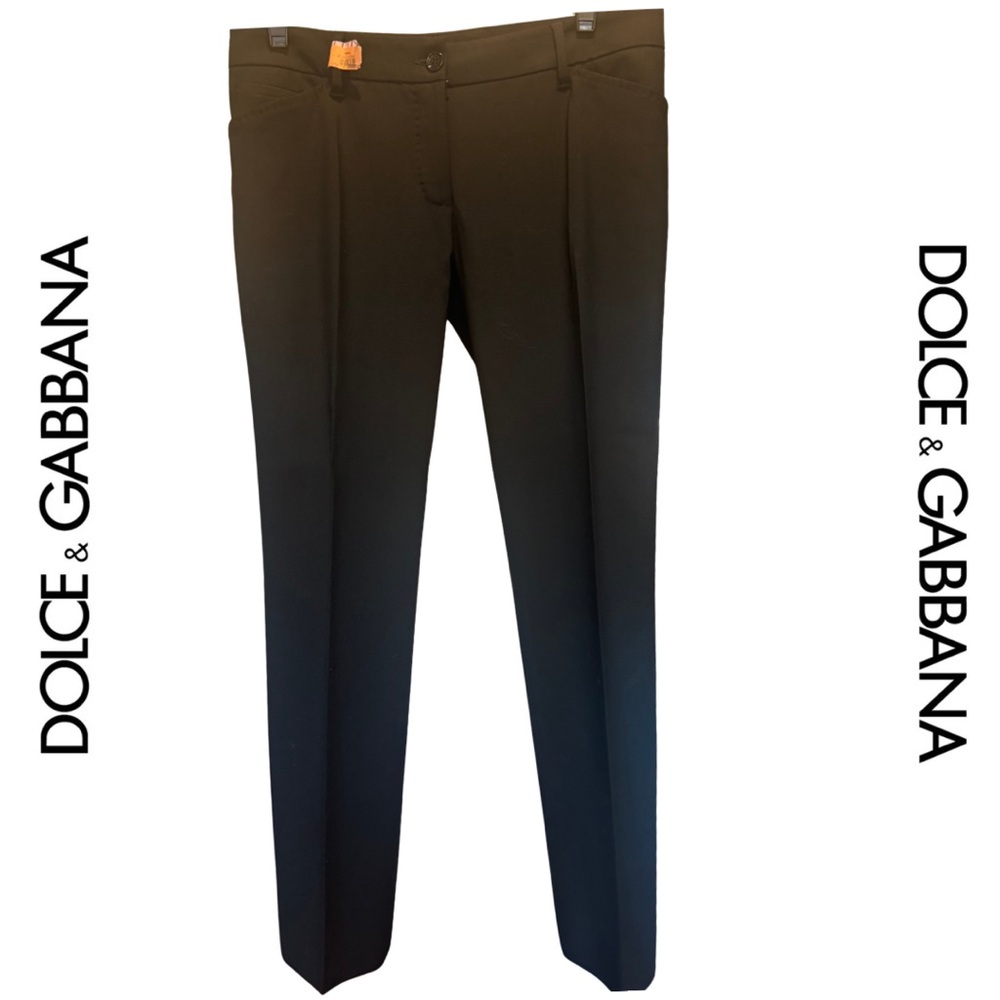 Dolce & Gabbana Suit F1275T Black Stretch Leopard Lined Pant Blazer IT44 8 10 M - Picture 8 of 17